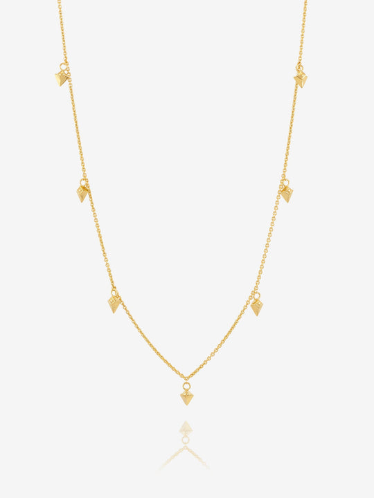 Arrow Spike Necklace - Gold - NSN2GP