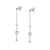Bella Drop Earrings with Hearts - Silver - 142688/001