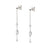Bella Drop Earrings with Oval CZ - Silver - 142688/008