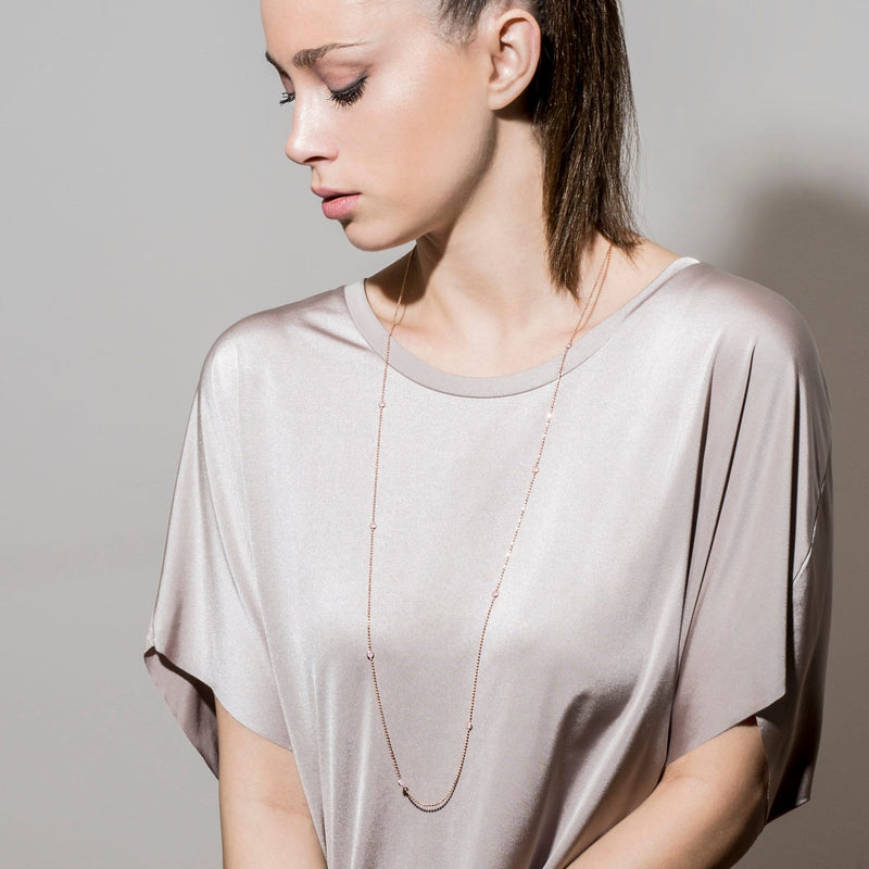Bella Long Necklace - Rose Gold - 146643/039