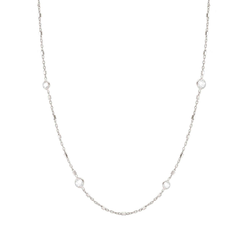 Bella Mixed Chain Necklace - Silver -  146686/034