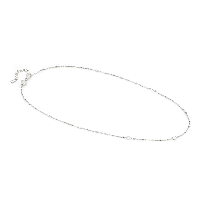 Bella Mixed Chain Necklace - Silver -  146686/034