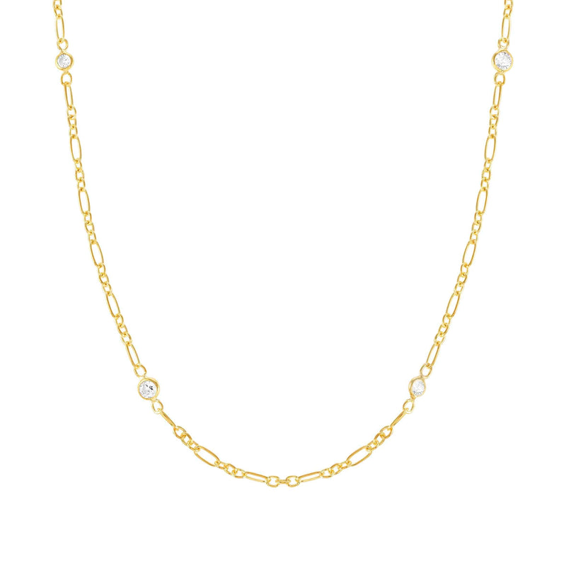 Bella Elongated Chain Necklace - Gold - 146687/036