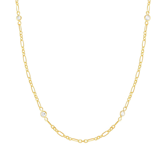Bella Elongated Chain Necklace - Gold - 146687/036