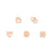 Melodie Set of 5 Stud Earrings - Rose Gold - 147722/078