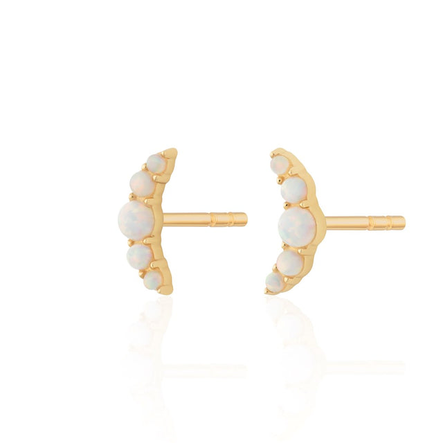 Hannah Martin Opal Stud Earrings - Gold - SPG-414