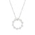 Colour Wave Necklace With Circular Pendant - Silver - 149812/001