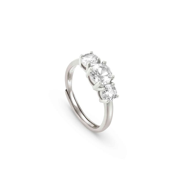 Reina Petite Ring, Medium - Silver - 64040006-01P102-SM-M – Sarah