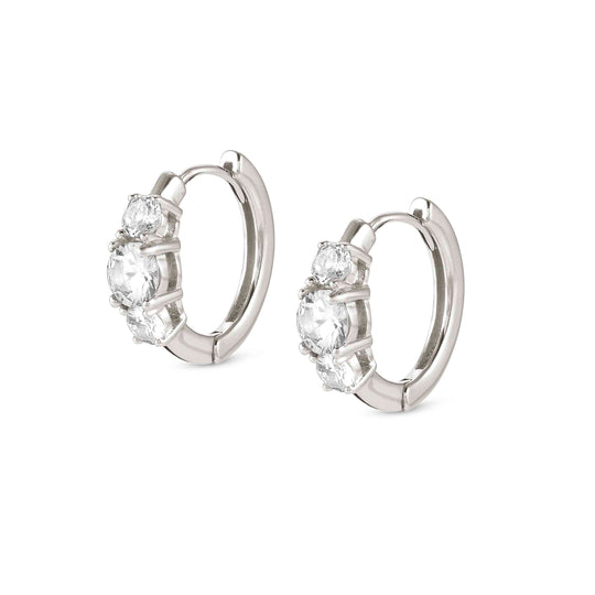 Colour Wave Hoop Earrings - Silver - 149823/001