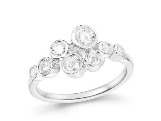 Diamond Bubble Ring, 0.83ct - 9ct White Gold - 15.10009.9WEM