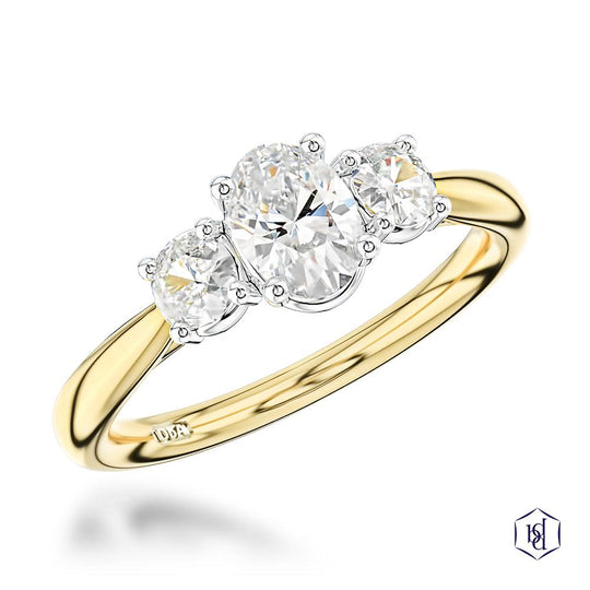 18ct Yellow Gold Oval Cut Engagement Ring - 0.80ct