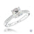 Platinum Memoire Aura Round Brilliant Cut Diamond Engagement Ring - 0.64ct