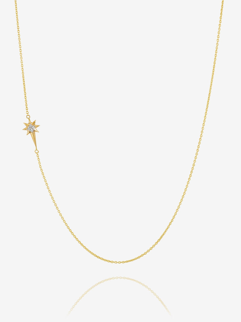 Diamond North Star Necklace - 9ct Yellow Gold - FSN26YG