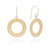 Classic Open Circle Drop Earrings - Gold/Silver - 1603-EGG-TWT