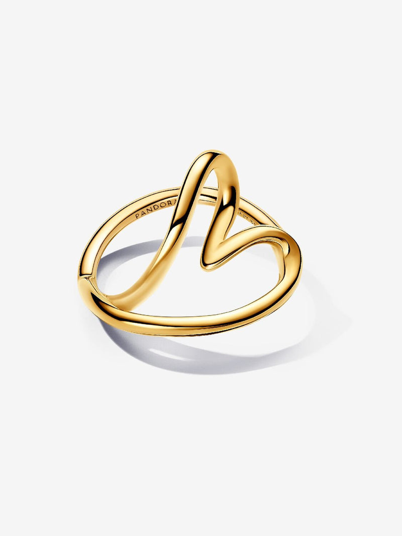 Organically Shaped Heart Ring - 14ct Gold Plated - 163288C00