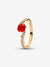 Disney Beauty & The Beast Rose Ring - 14ct Gold Plated - 163984C01