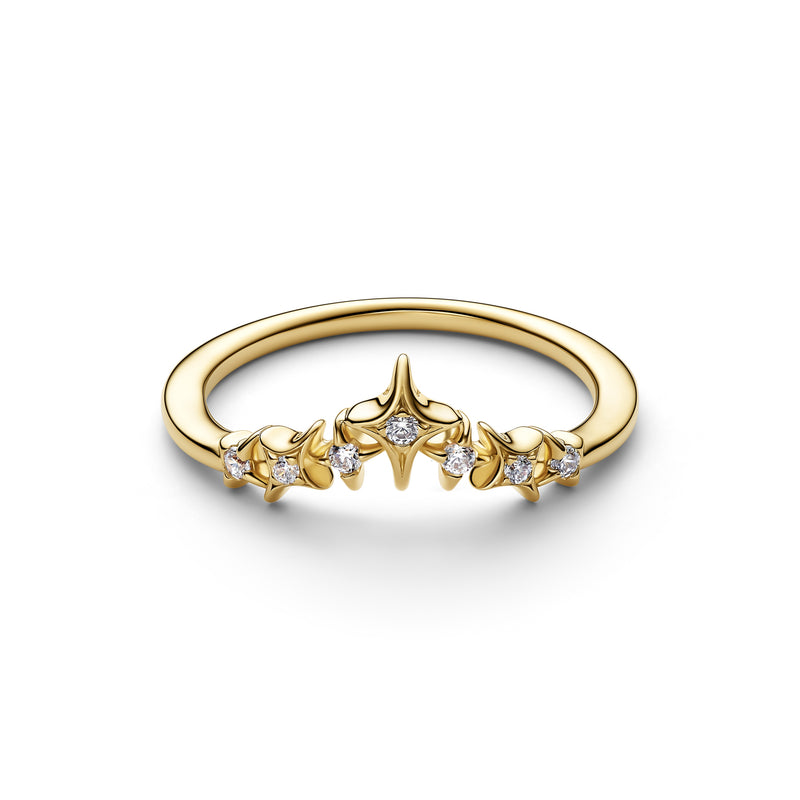 Tiara Star Ring - 14ct Gold Plated