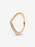 Sparkling Wishbone Ring - 14ct Gold Plated - 168758C01
