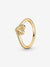 Wish Sparkling Heart Ring - 14ct Gold Plated - 169302C01