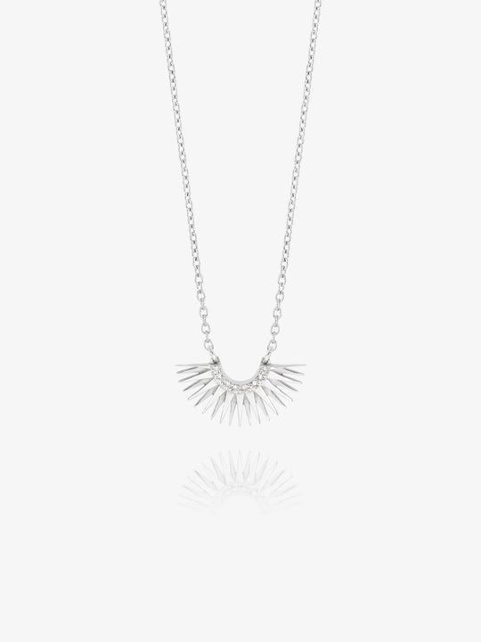 Mini Rising Sun Necklace - Silver - DSN7WTS