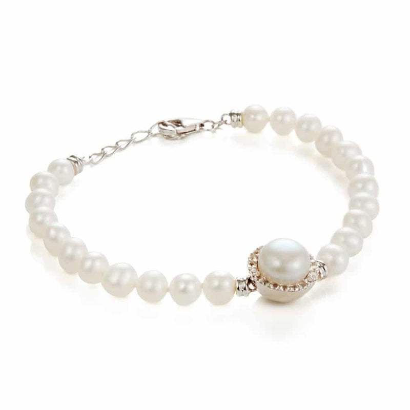 Amberley Cluster Pearl Bracelet - Silver - 1703214
