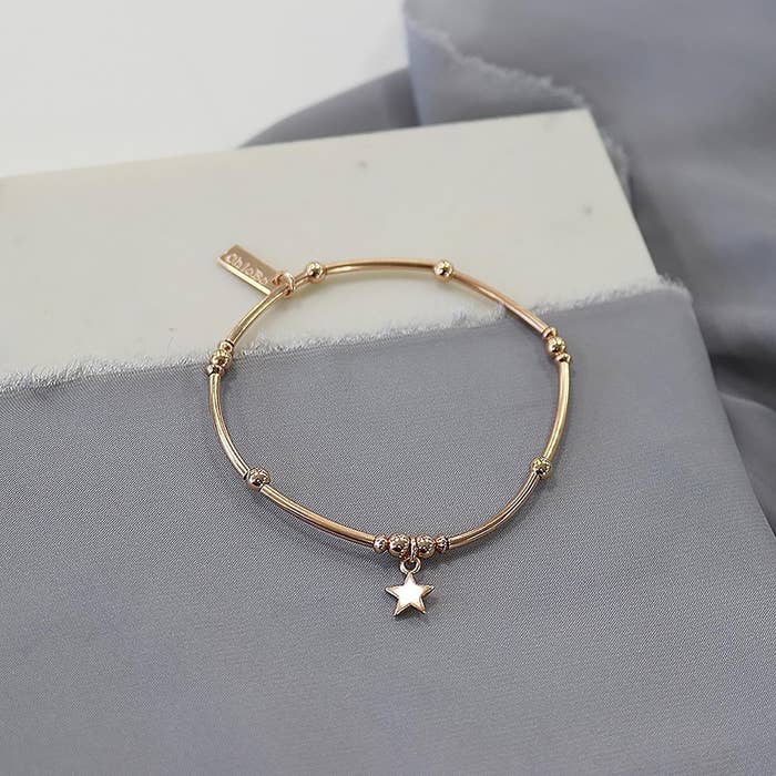 Mini Noodle Ball Star Bracelet - Rose Gold - RBMNB802