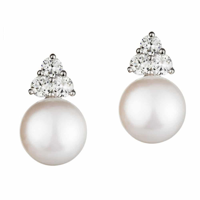 Soiree White Freshwater Pearl Earrings - Silver - 1815610
