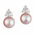 Soiree Pink Freshwater Pearl Stud Earrings - Silver - 1815627