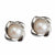 Hoop Pearl Stud Earrings - Silver - 1829617