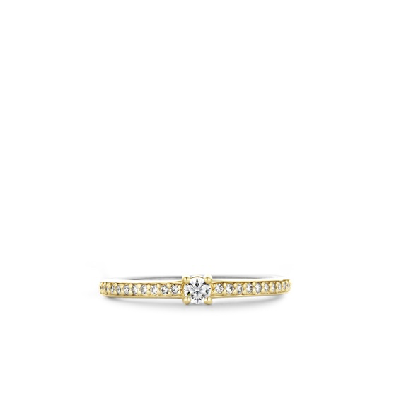 Milano CZ Ring - Silver/Gold - 1869ZY