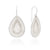 Contrast Dotted Teardrop Earrings - Silver - 1884-ESG-SLVR
