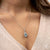 Skye Pear Aquamarine Pendant Necklace - Platinum