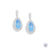 Skye Pear Shape Aquamarine & Diamond Drop Earrings - Platinum