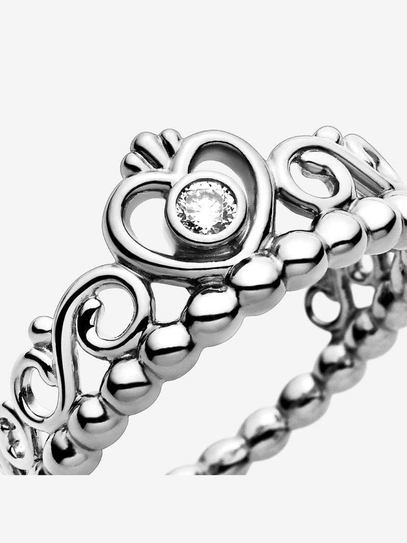 Princess Tiara Crown Ring - Sterling Silver - 190880CZ