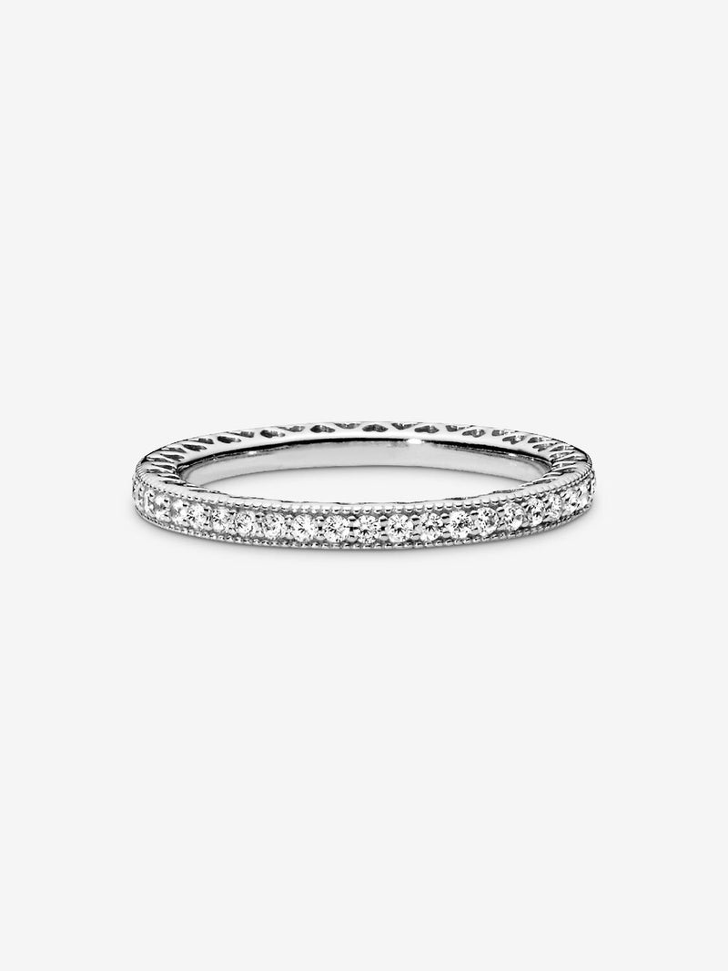 Sparkle & Hearts Ring - Sterling Silver - 190963CZ
