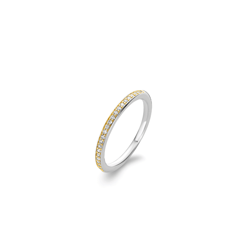 Milano CZ Stacking Ring - Gold