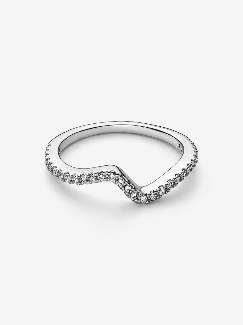 Sparkling Wave Ring - Sterling Silver - 192539C01