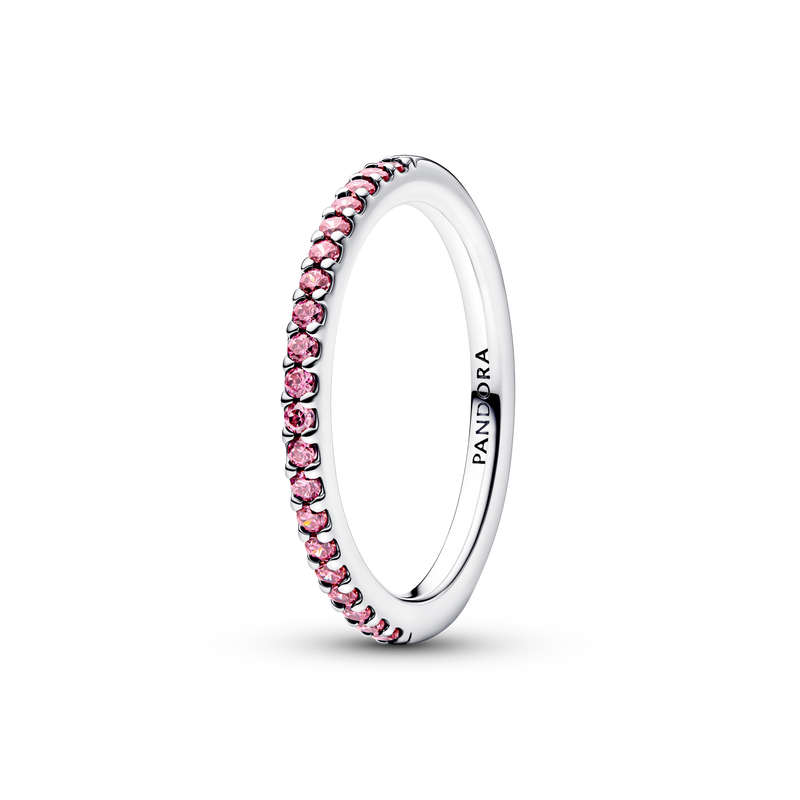 Fancy Pink Cubic Zirconia Ring - Sterling Silver - 192999C02