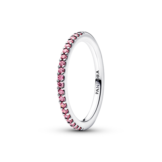 Fancy Pink Cubic Zirconia Ring - Sterling Silver - 192999C02