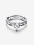 Double Band Heart Ring - Sterling Silver - 193100C01