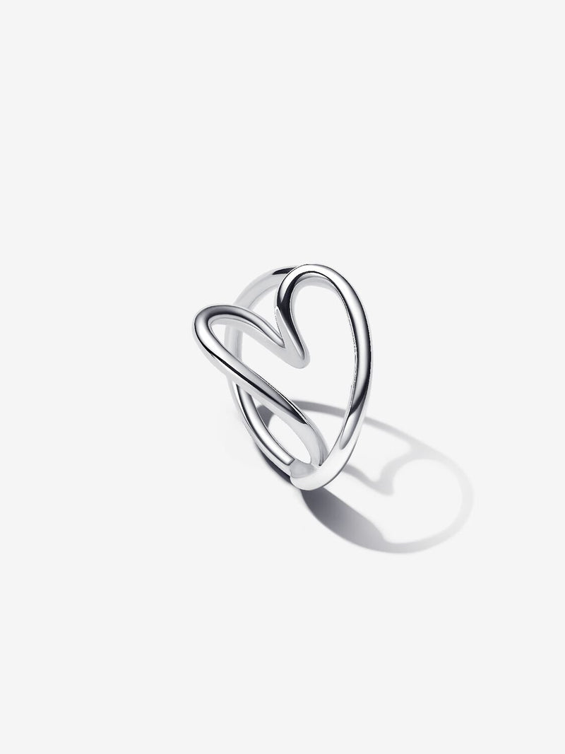 Organically Shaped Heart Ring - Sterling Silver - 193288C00