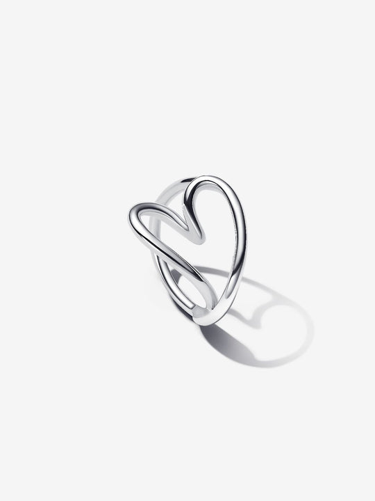 Organically Shaped Heart Ring - Sterling Silver - 193288C00