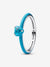 Turquoise-coloured Heart Stone Ring - Sterling Silver - 193828C01