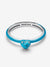 Turquoise-coloured Heart Stone Ring - Sterling Silver - 193828C01