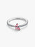 Sparkling Butterfly Ring, Pink - Sterling Silver - 194269C02
