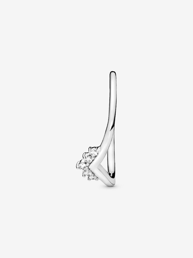 Tiara Wishbone Ring - Sterling Silver - 198282CZ