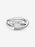 Crossover Pave Triple Band Ring - Sterling Silver - 199057C01