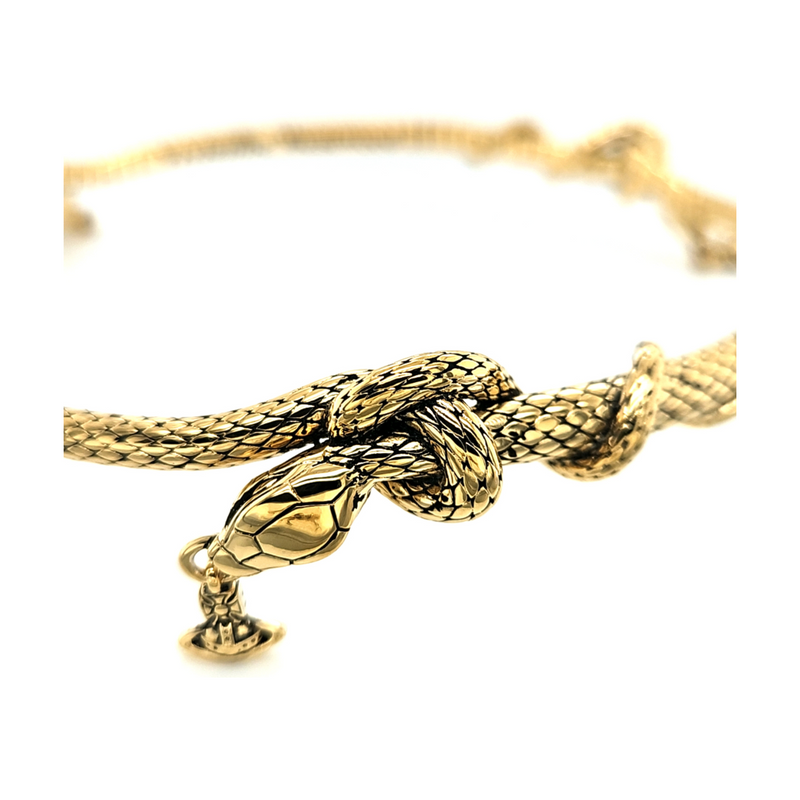 Albane Choker - Antique Gold - 6303003O-02R002-W2