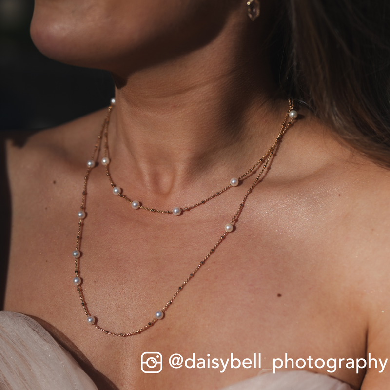 Akoya Pearl Chain Necklace - 18ct Rose Gold - 5-23021-01