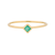 Princess Cut Emerald Stacking Ring, Size N - 9ct Yellow Gold - RG-PR-S-EM